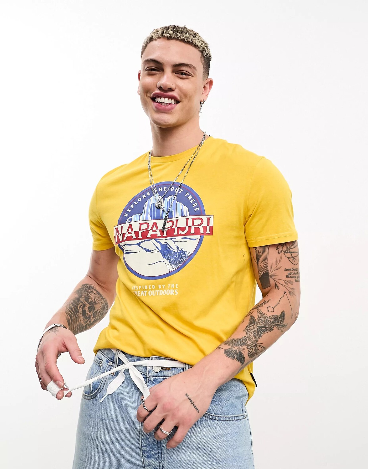 

Футболка Napapijri Forsteri Chest Print, желтый