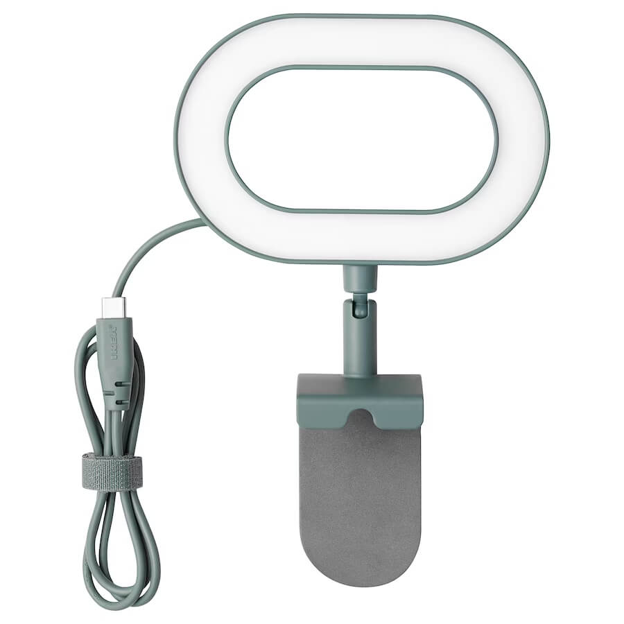 Кольцевая лампа Ikea Stankregn Led, бирюзовый