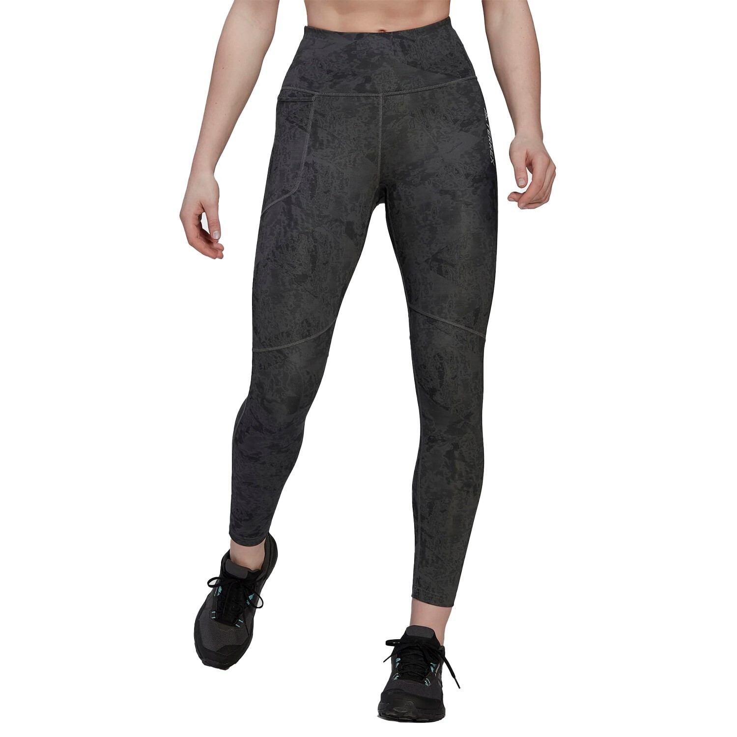 

Тайтсы Adidas Terrex Multi AOP — женские, серый
