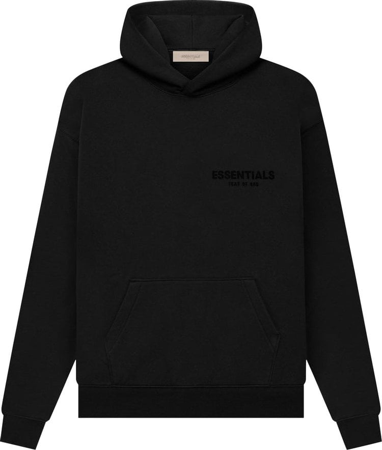 Худи Fear of God Essentials Pullover Hoodie 'Stretch Limo' FW22, черный - фото