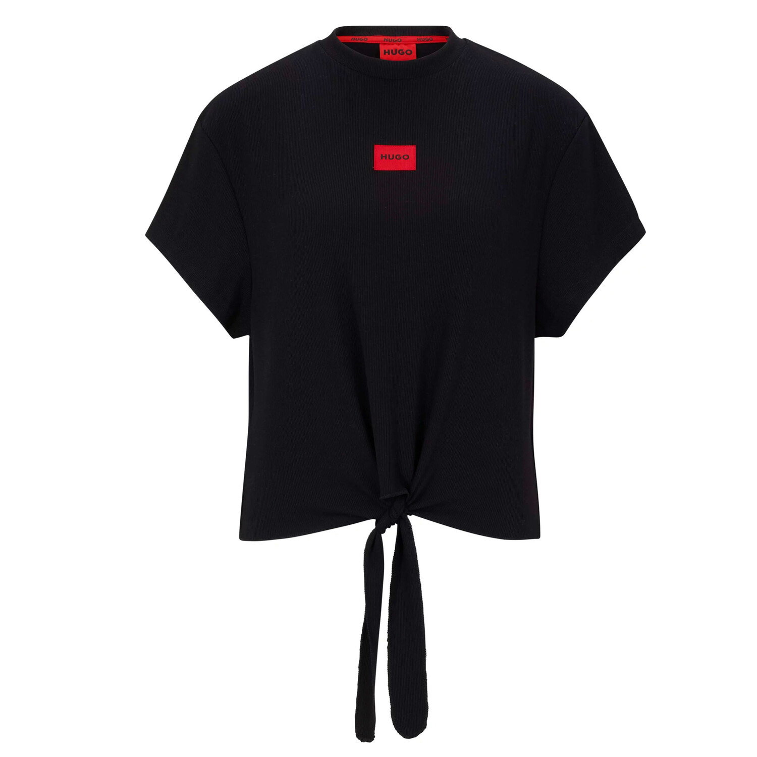 

Футболка для дома свободного кроя Hugo With Red Logo Label, черный