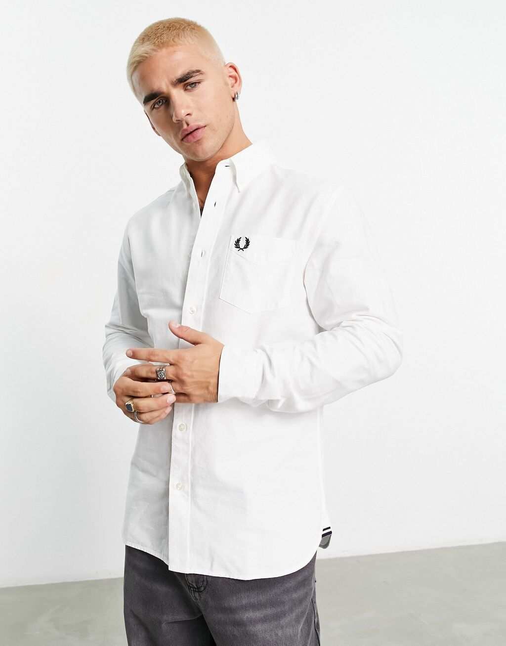 

Белая оксфордская рубашка Fred Perry