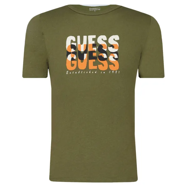 

Футболка стандартного кроя Guess, хаки