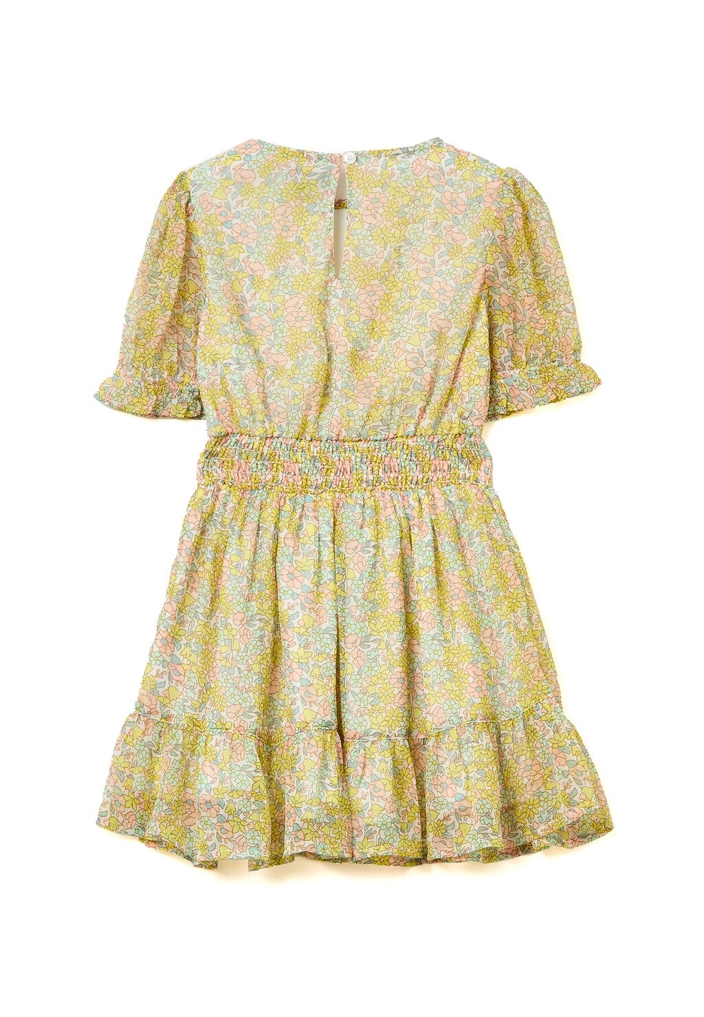 

Повседневное платье With Floral Pattern And Flounce OVS, желтое