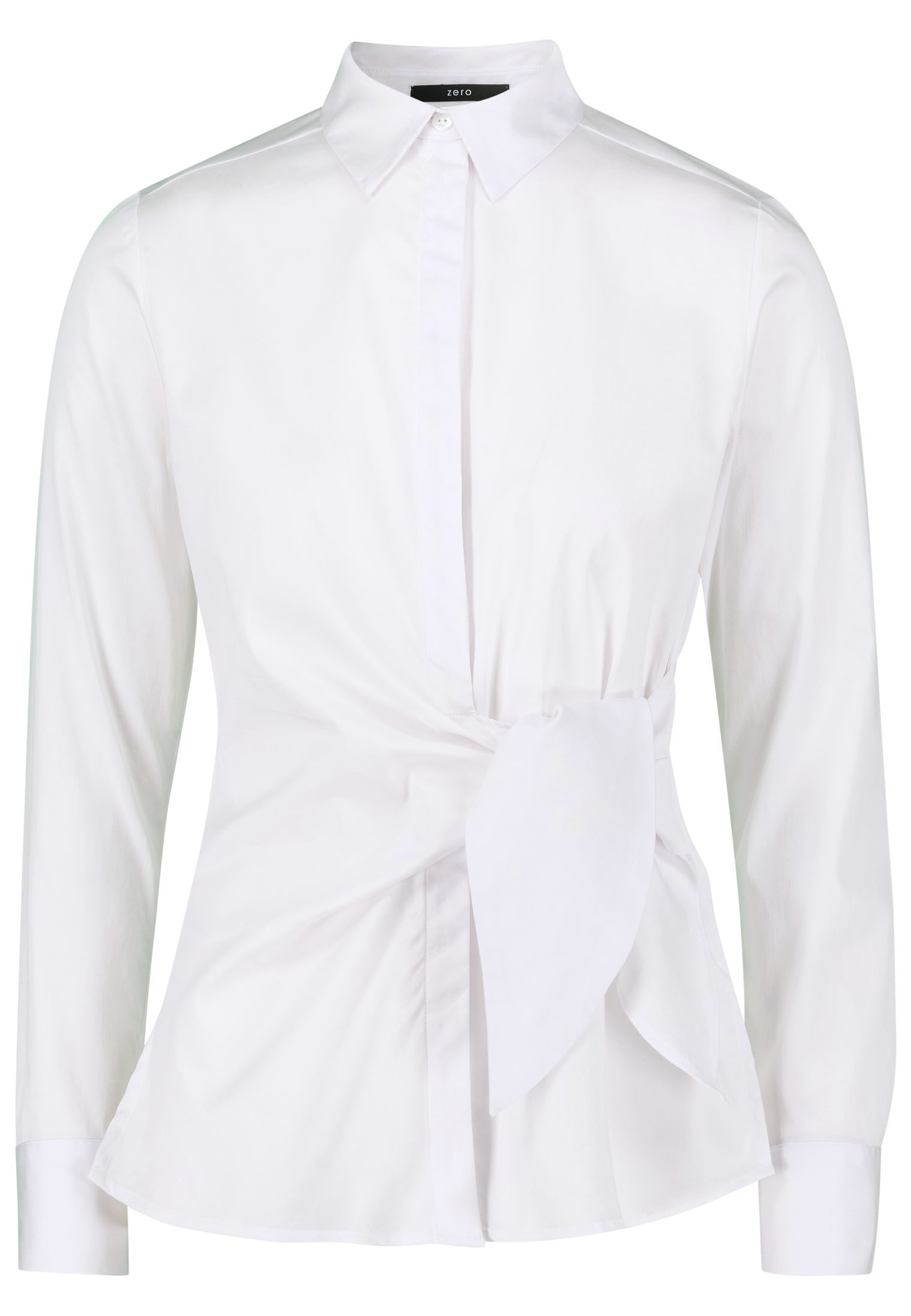 Блуза Zero Hemd langarm mit Bindedetail, цвет Brilliant White