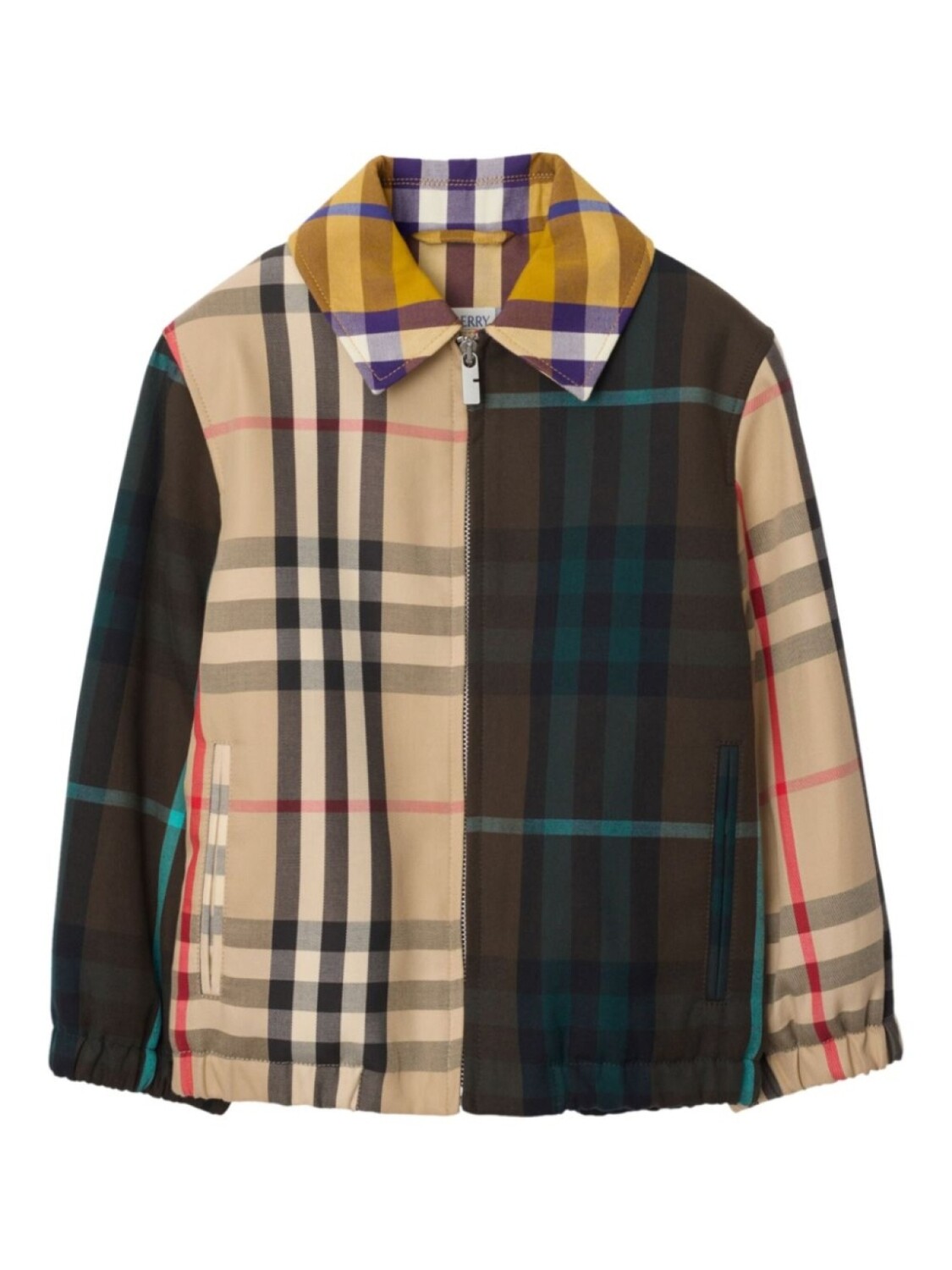 

Хлопковая куртка в винтажную клетку Burberry Kids, нейтральный цвет