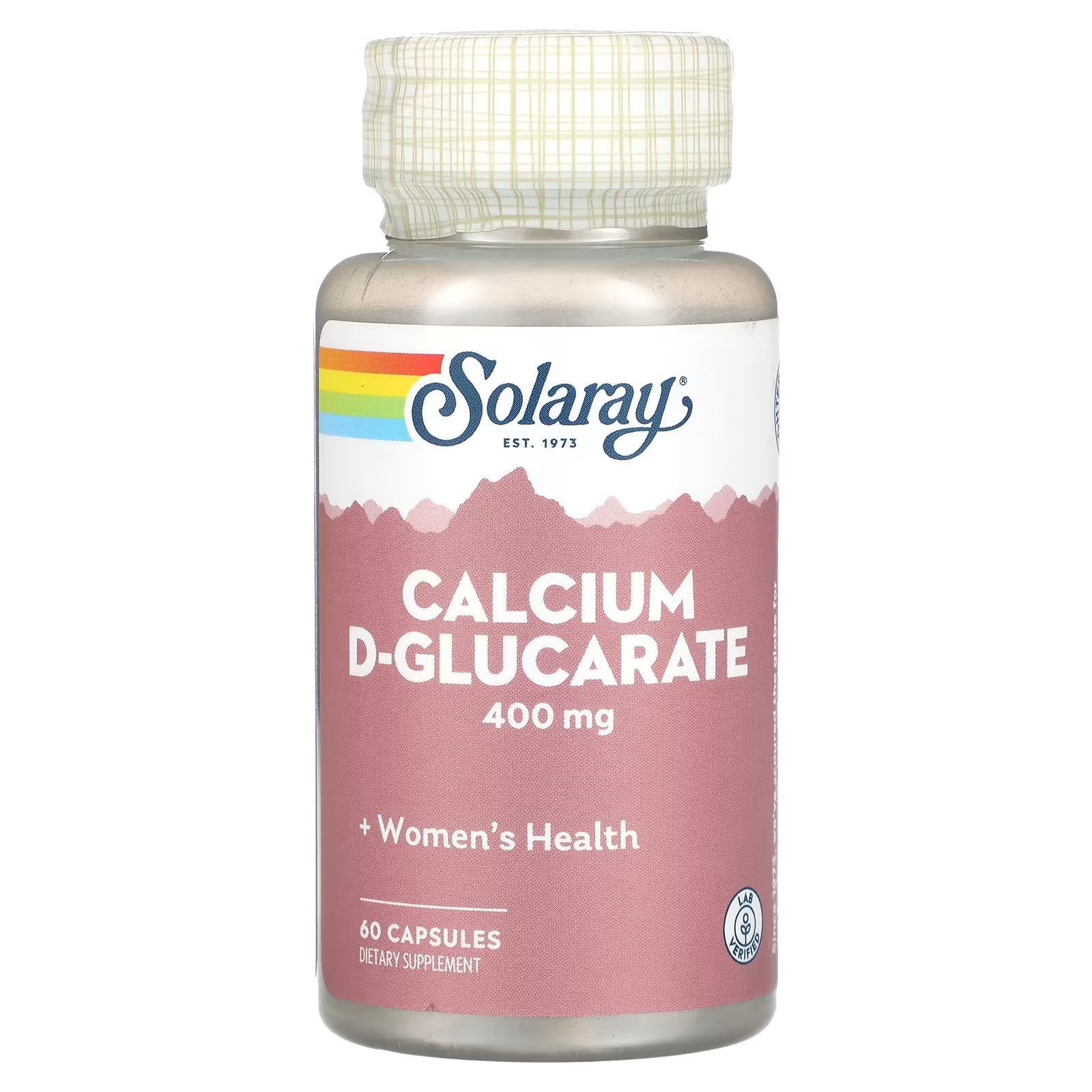 D-глюкарат кальция Solaray 400 мг, 60 капсул