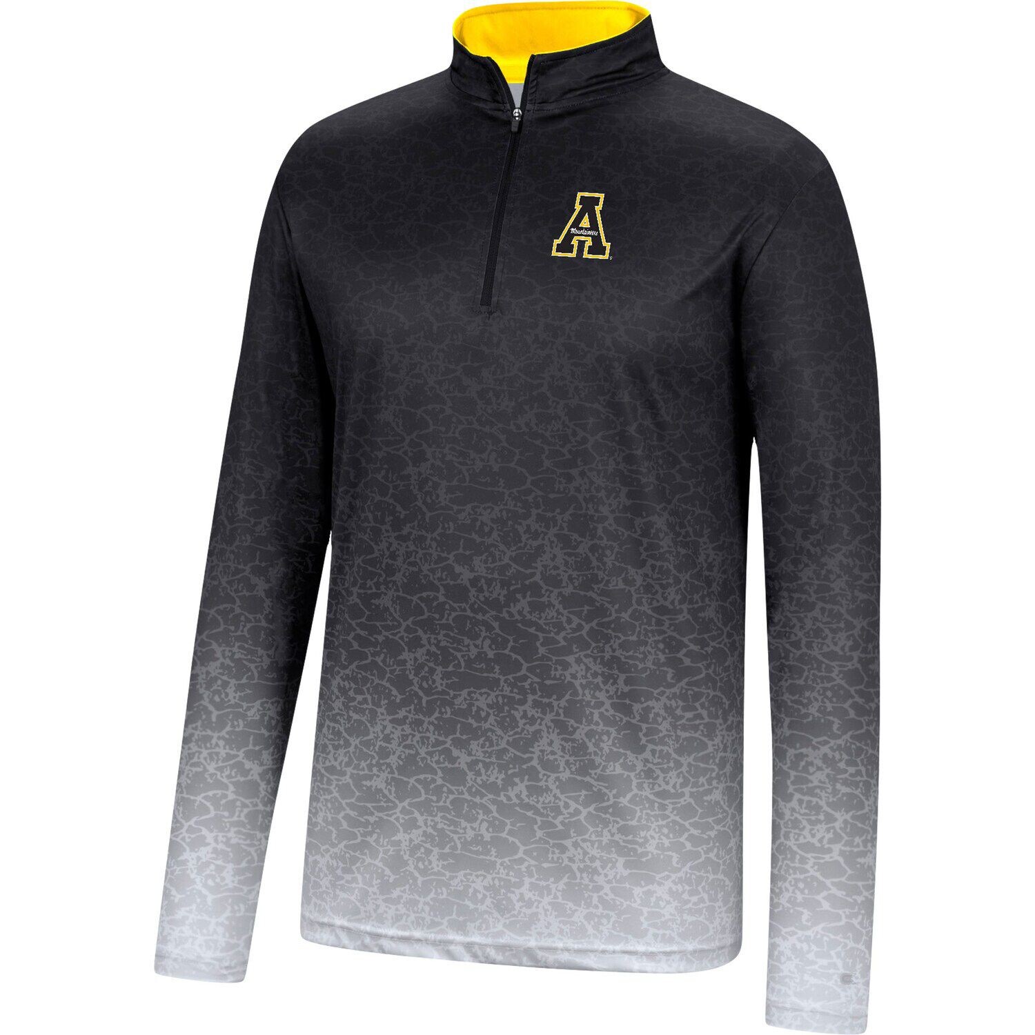 

Мужская черная ветровка с молнией четверти Appalachian State Mountaineers Walter Colosseum, Черный