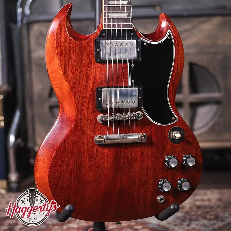 

Электрогитара Gibson Custom Shop 1961 Les Paul SG Standard Reissue VOS Stop-Bar - Cherry Red with Hardshell Case