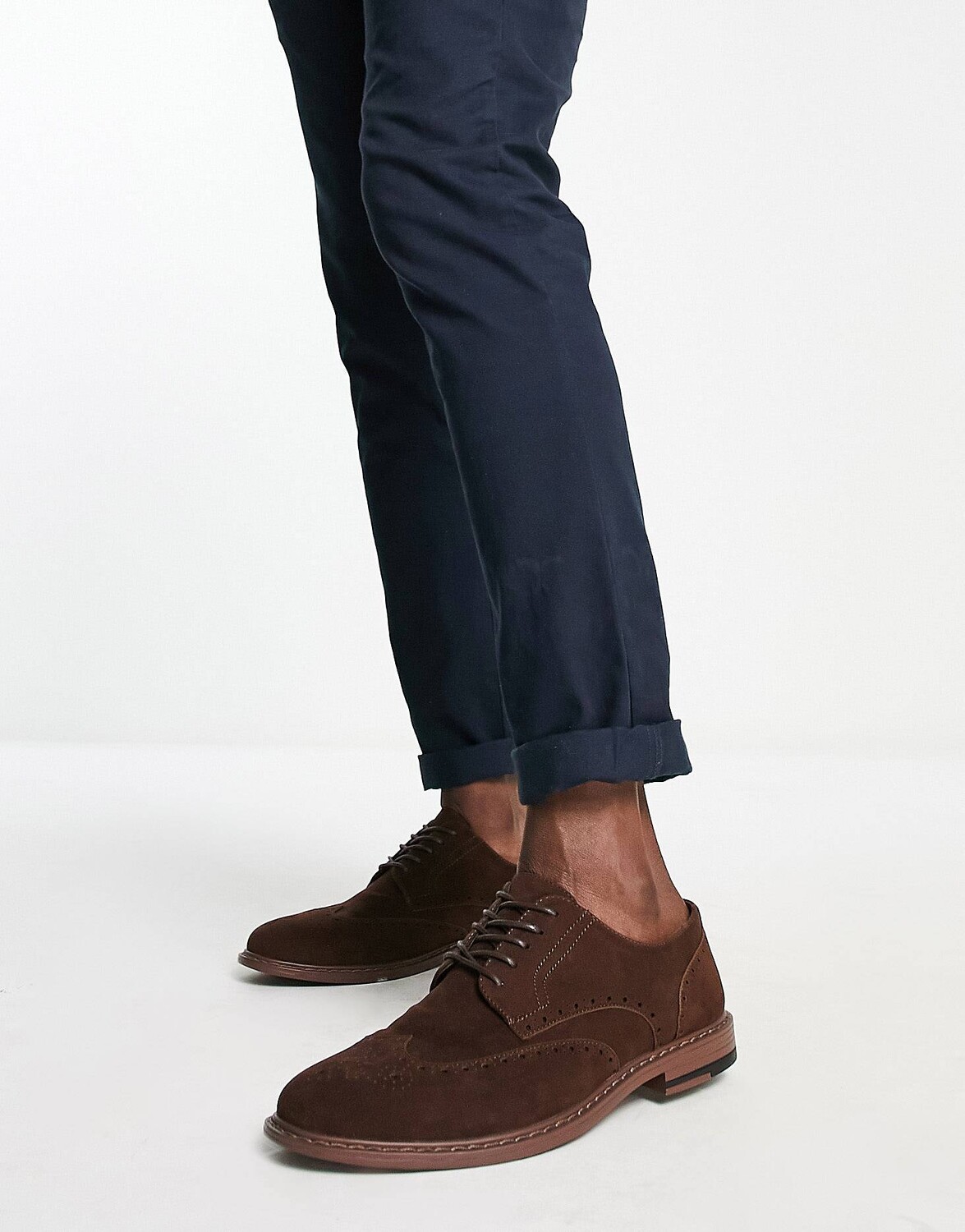 

Коричневые броги из искусственной замши ASOS DESIGN
