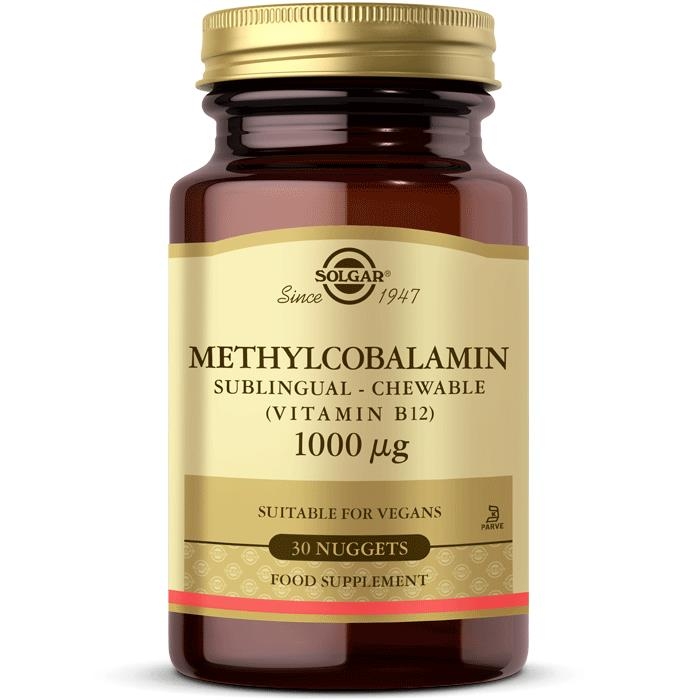 Solgar Метилкобаламин 1000 мкг 30 сублингвальных таблеток метилкобаламин сублингвально витамин b12 1000 мкг 60 таблеток solgar