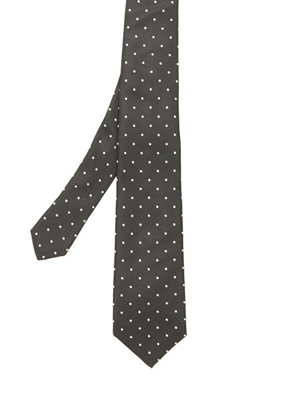 Серый шелковый галстук в горошек Canali