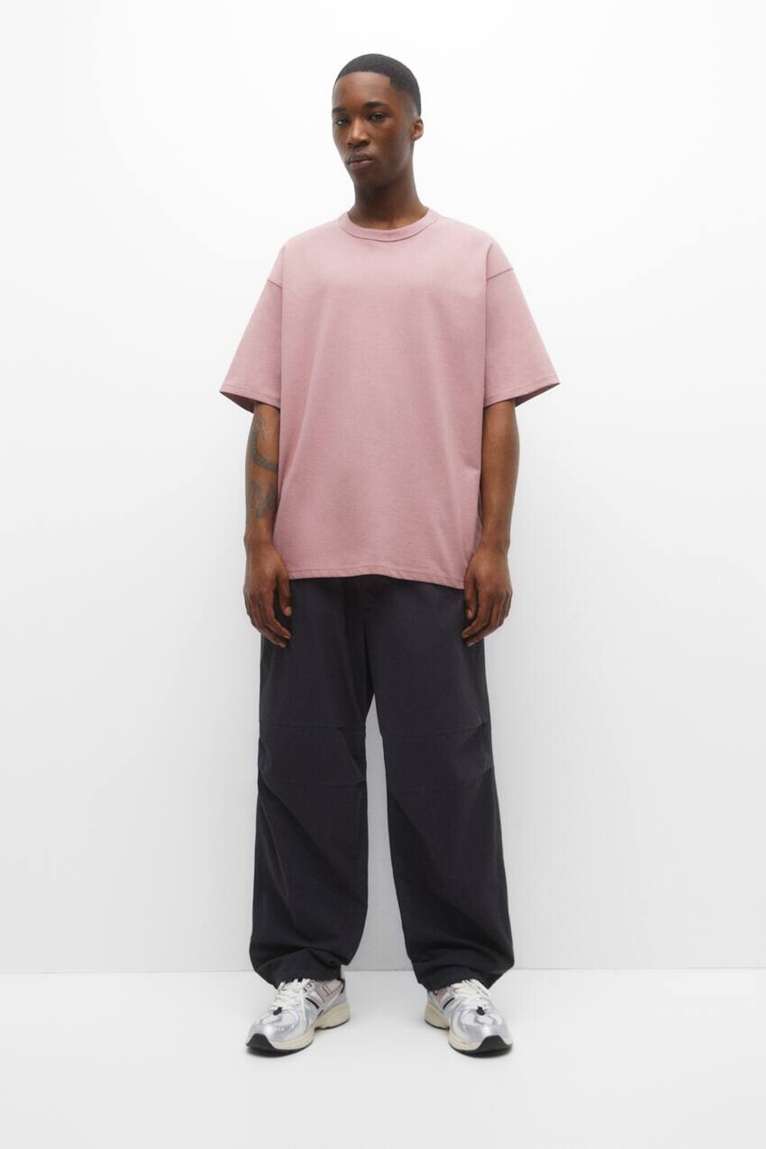 

Парашютные брюки оверсайз Pull&Bear, антрацитовый серый