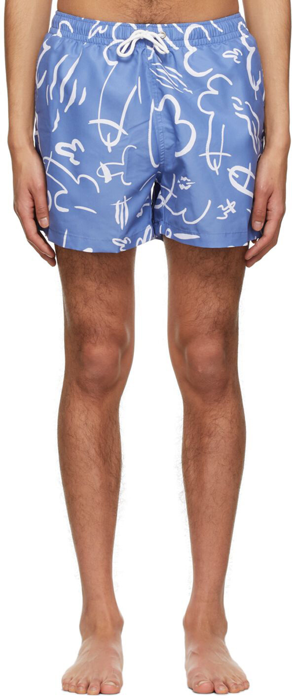 

Эксклюзивные синие шорты для плавания SSENSE Carne Bollente