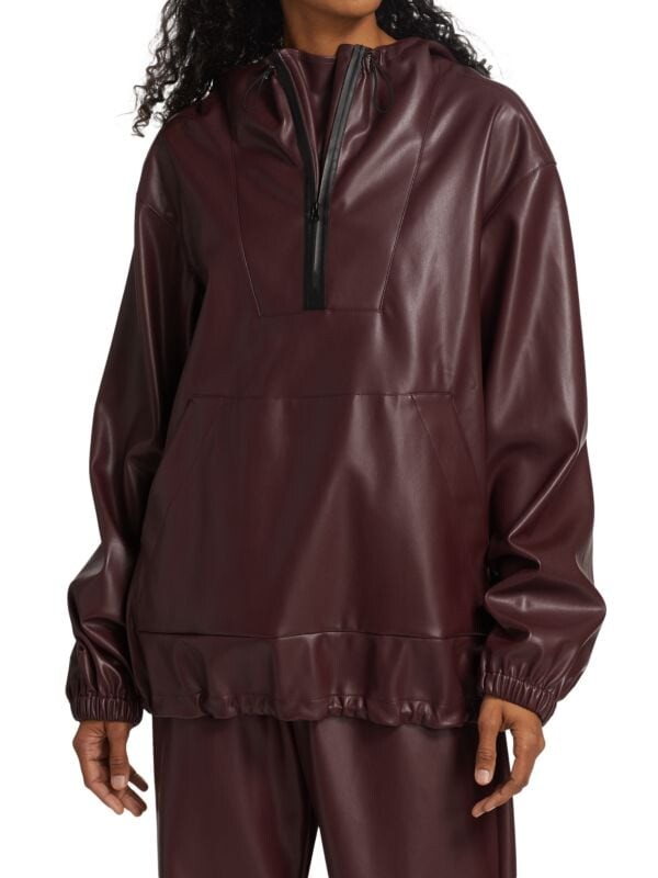 

Толстовка Parker Deveaux New York из веганской кожи, красный