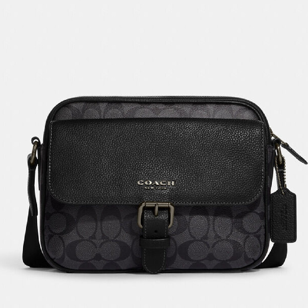 

Сумка Coach Outlet Hudson Crossbody In Signature Canvas, черный