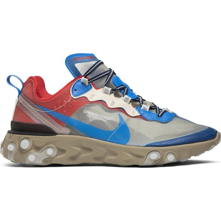 undercover синяя футболка с принтом undercover records 4 Кроссовки Nike Undercover x React Element 87, мультиколор