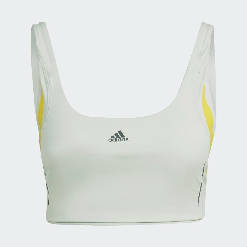 

Спортивный бюстгальтер Adidas Powerimpact Luxe Medium-support Hiit, пастельно-зеленый/желтый