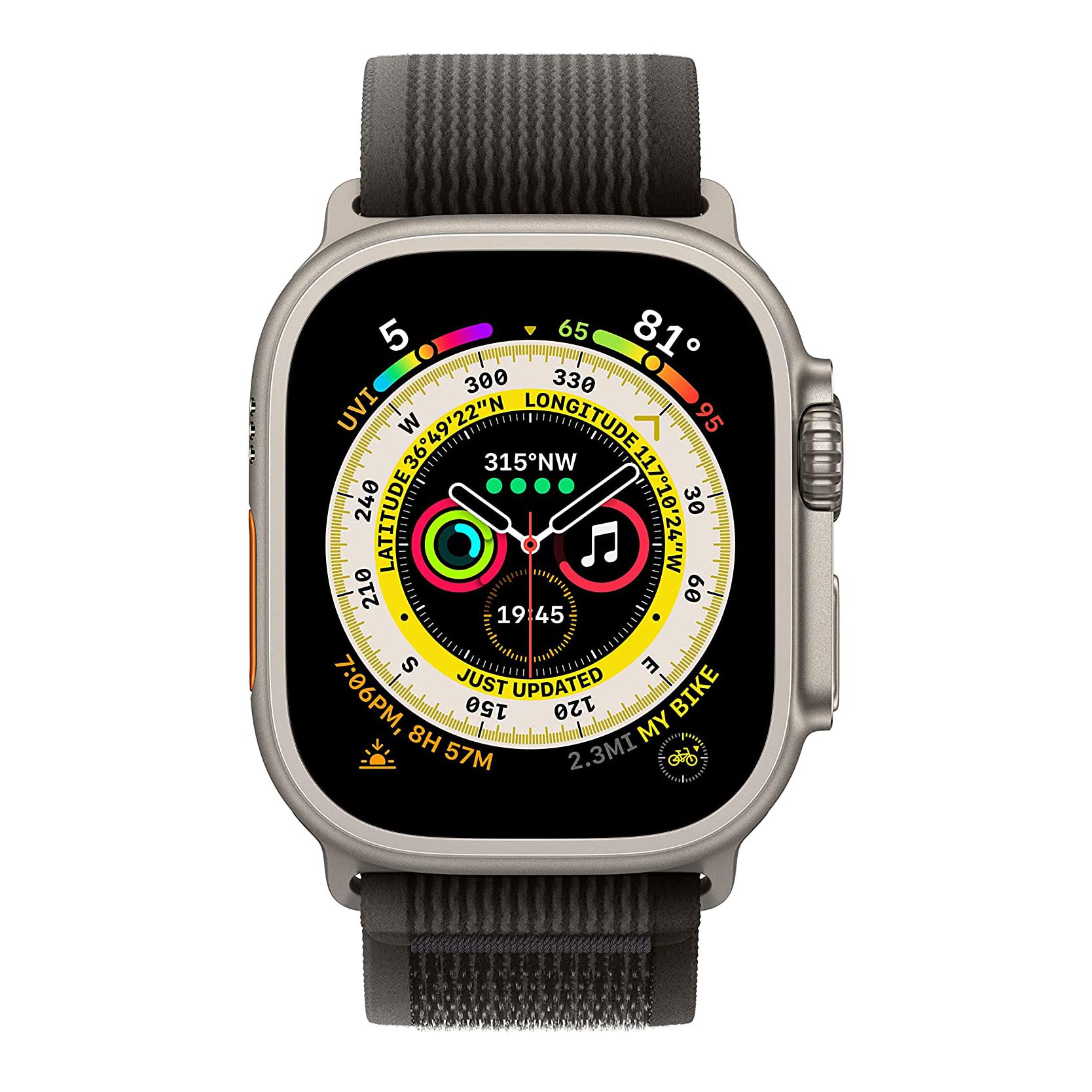 Умные часы Apple Watch Ultra 49mm GPS+Cellular S/M, MQFW3AE/A, серебристый/темно-серый