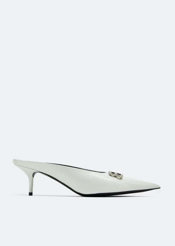 

Мюли BALENCIAGA Square Knife BB mules, белый