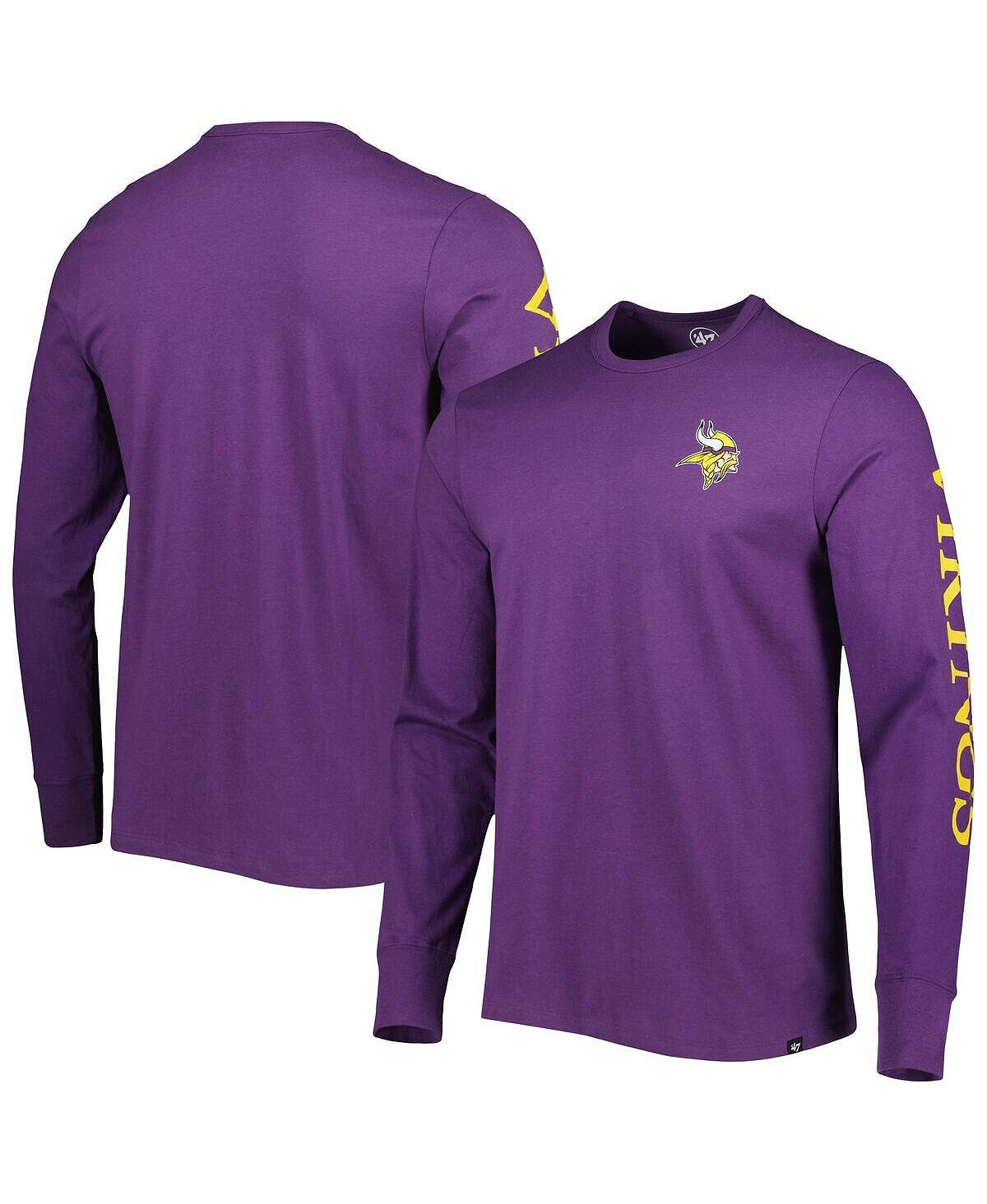 

Мужская фиолетовая футболка с длинным рукавом minnesota vikings franklin '47 Brand, фиолетовый