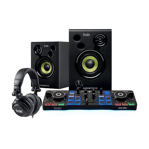 цена Стартовый комплект Hercules DJ с монитором Starlight DJ Monitor 32 HDP DJ M40.1 и Serato DJ Intro AMS-DJ-STARTERKIT