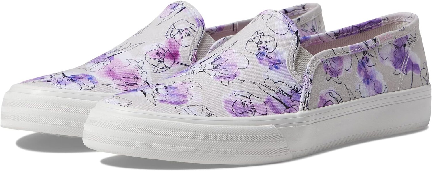 

Кроссовки Double Decker Slip On Keds, цвет Grey/Purple