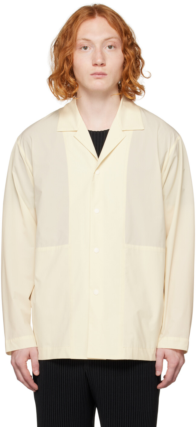 

Off-White рубашка на пуговицах Homme Plissé Issey Miyake