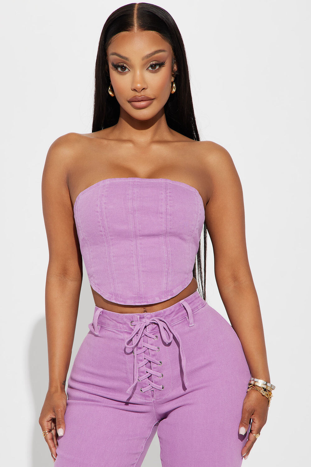 

Топ Fashion Nova MSJ23TOP, лавандовый