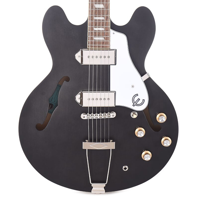 

Казино Epiphone изношенное черное дерево Casino