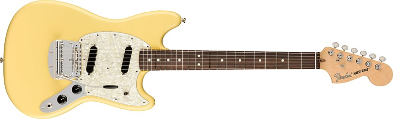 Fender American Performer Mustang, гриф из палисандра, винтажный белый - US22028347 Fender American Performer Mustang, Fingerboard, White