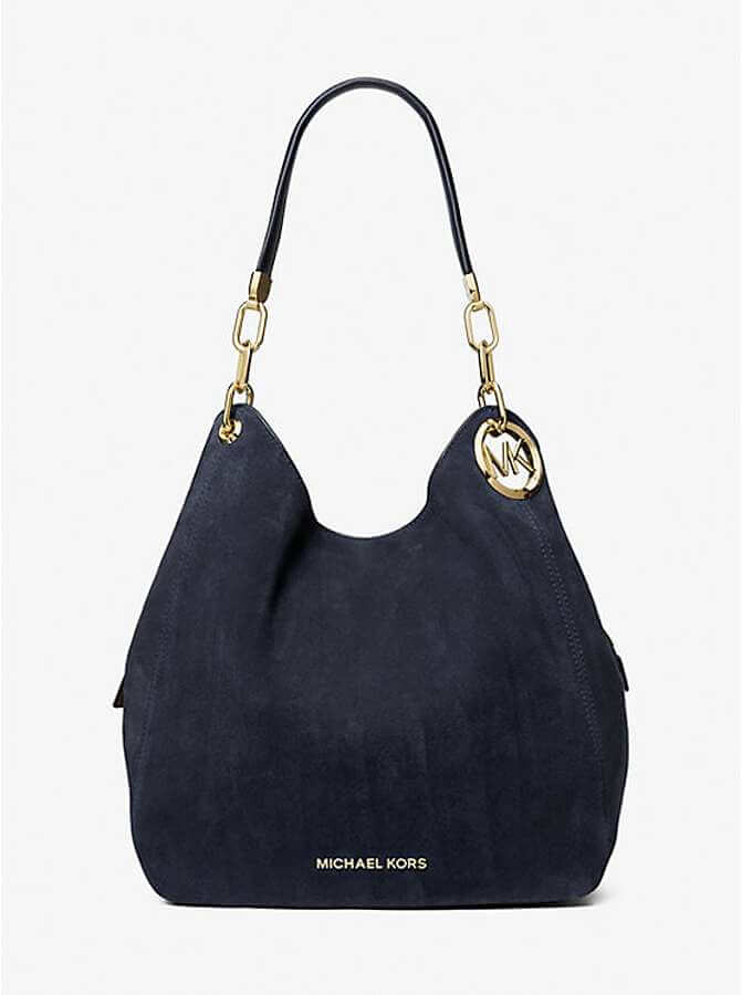 

Сумка Michael Michael Kors Lillie Large Suede Shoulder, темно-синий