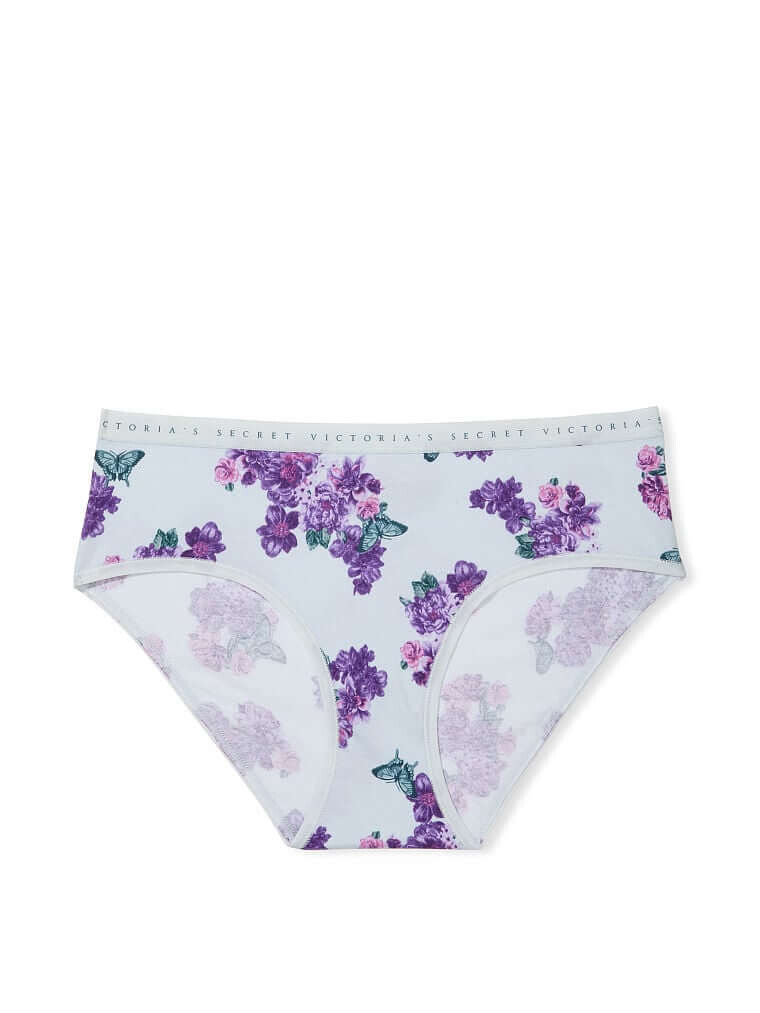 

Трусы Victoria's Secret Stretch Cotton Hiphugger, фиолетовый/белый