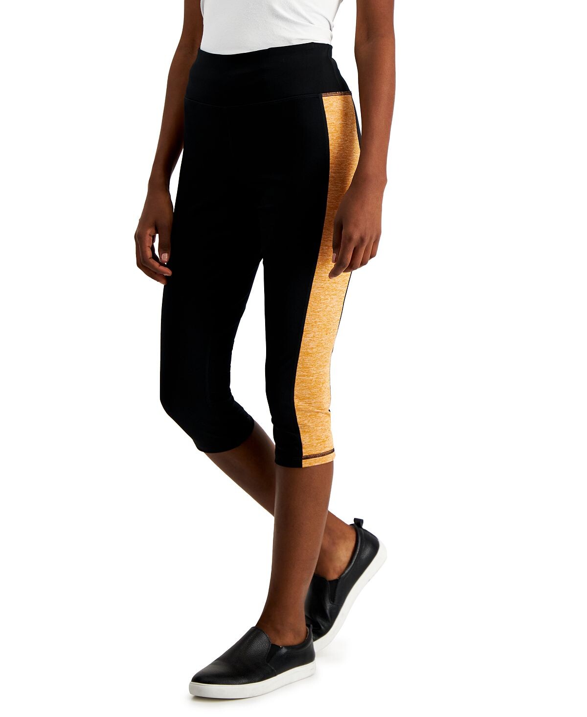 

Укороченные леггинсы active petite с цветными блоками, созданные для macy's ID Ideology, мульти