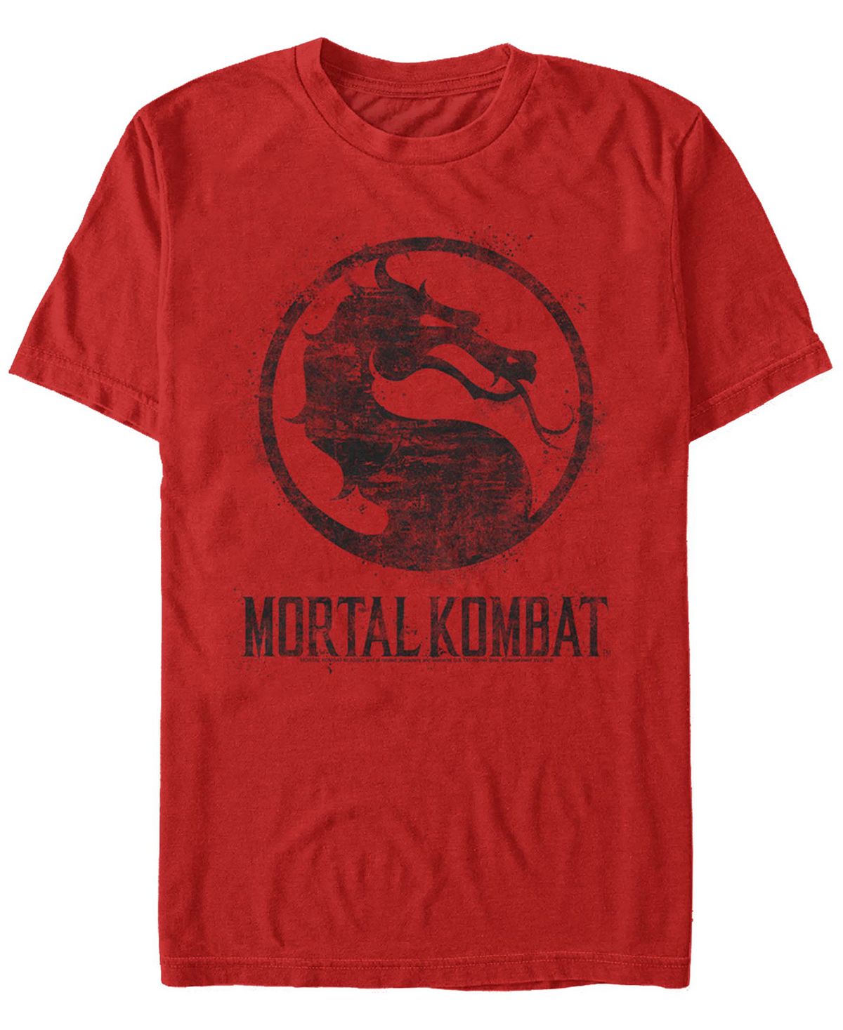 Мужская футболка с коротким рукавом с логотипом mortal kombat klassic splatter logo Fifth Sun, красный фигурка mortal kombat 11 baraka 18 см