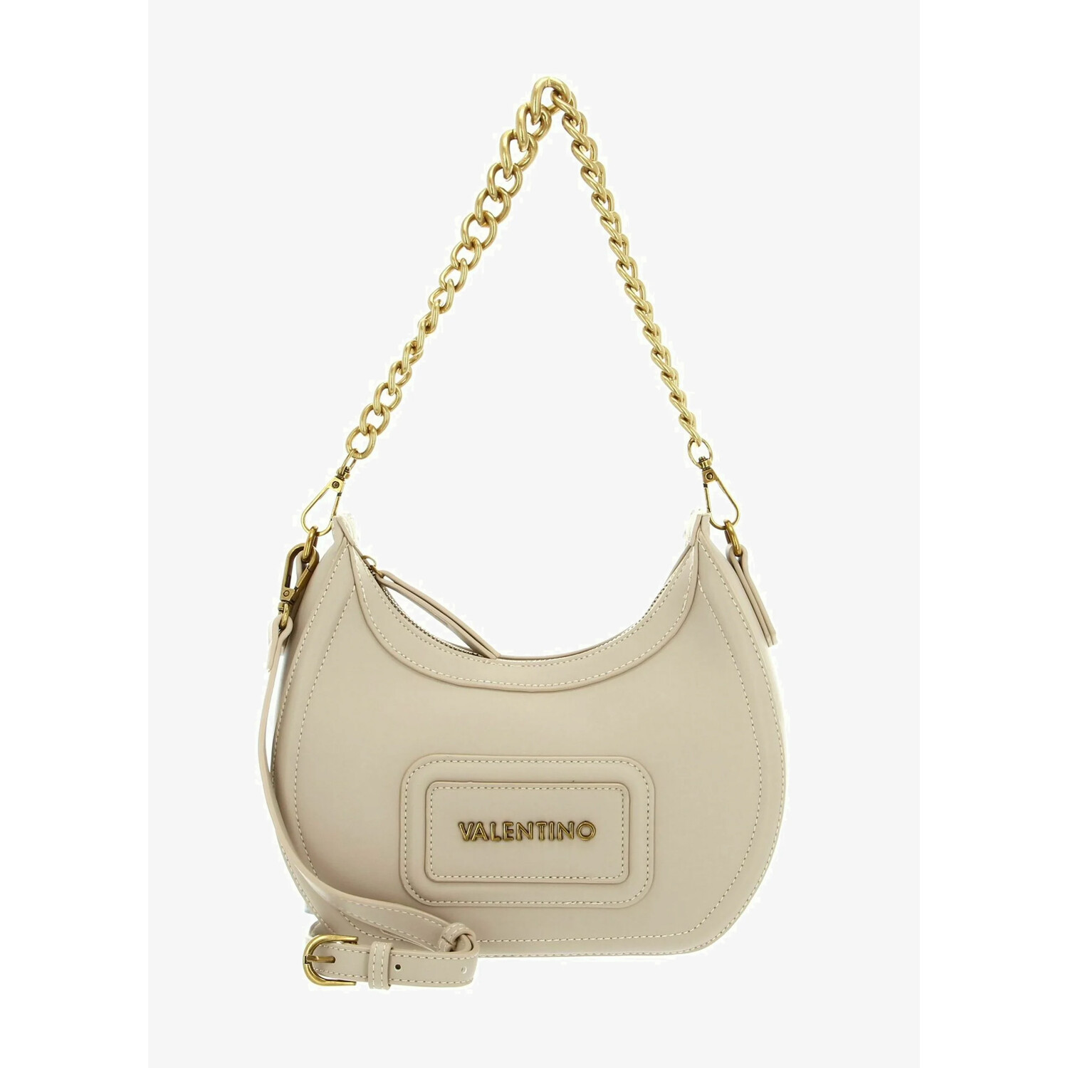 

Сумка Valentino Snowy Shoulder With Gold Chain, кремовый