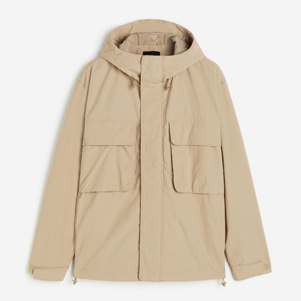 

Куртка H&M Loose Fit Water-repellent, бежевый