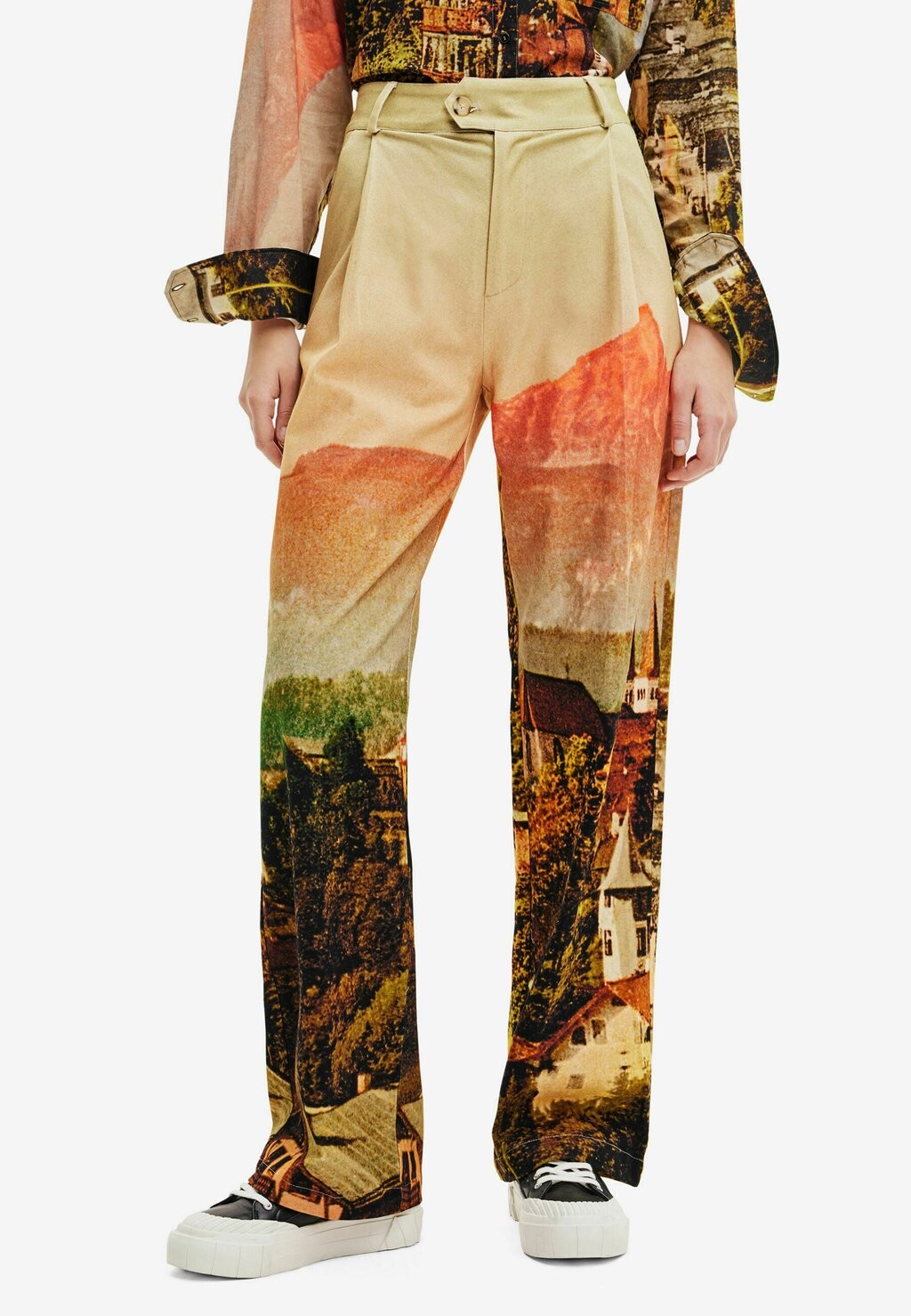 

Брюки M Christian Lacroix Straight Landscape Desigual, мультиколор