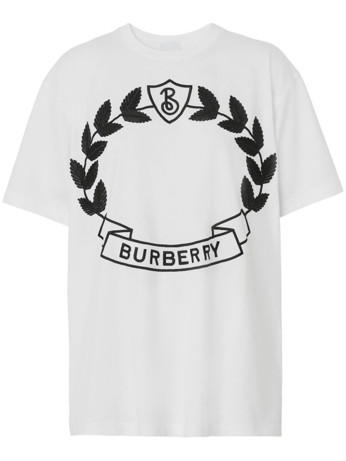 

Burberry футболка с вышитым логотипом, белый