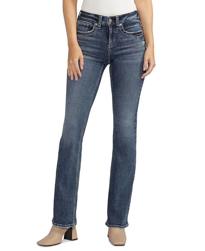Женские джинсы Suki со средней посадкой и пышным кроем Bootcut Silver Jeans Co., цвет Indigo