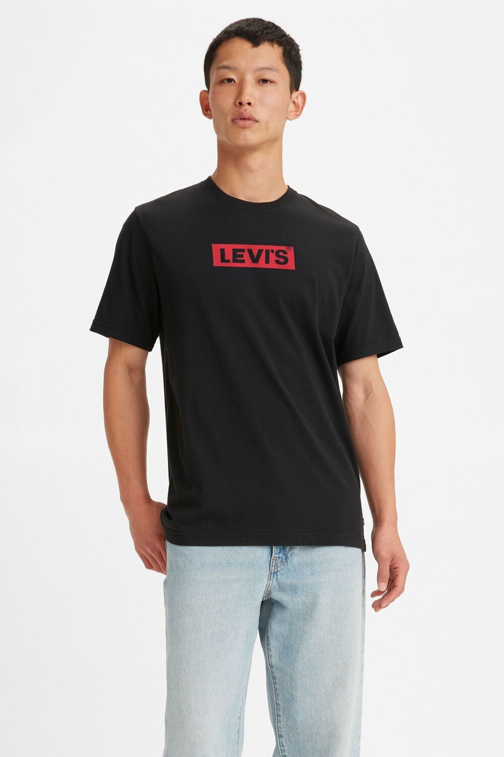

Футболка оверсайз со складкой-коробкой Levi's, черный