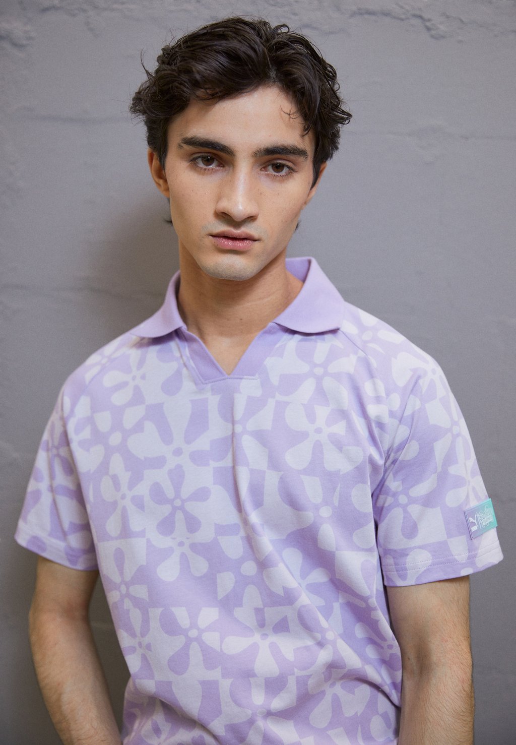 Рубашка-поло SPONGEBOB V COLLAR Puma, цвет vivid violet