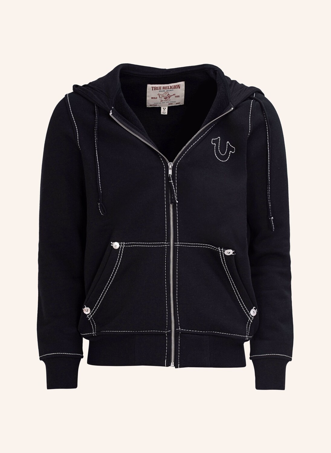 

Толстовка с капюшоном True Religion, черный