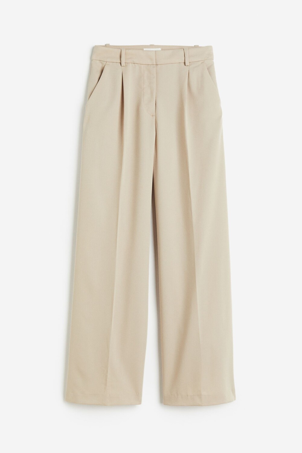 

Брюки H&M Wide-leg, светло-бежевый