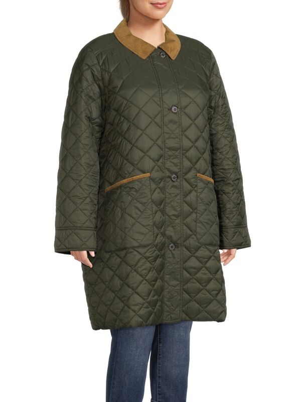 

Плюс стеганое пальто Barbour Olive