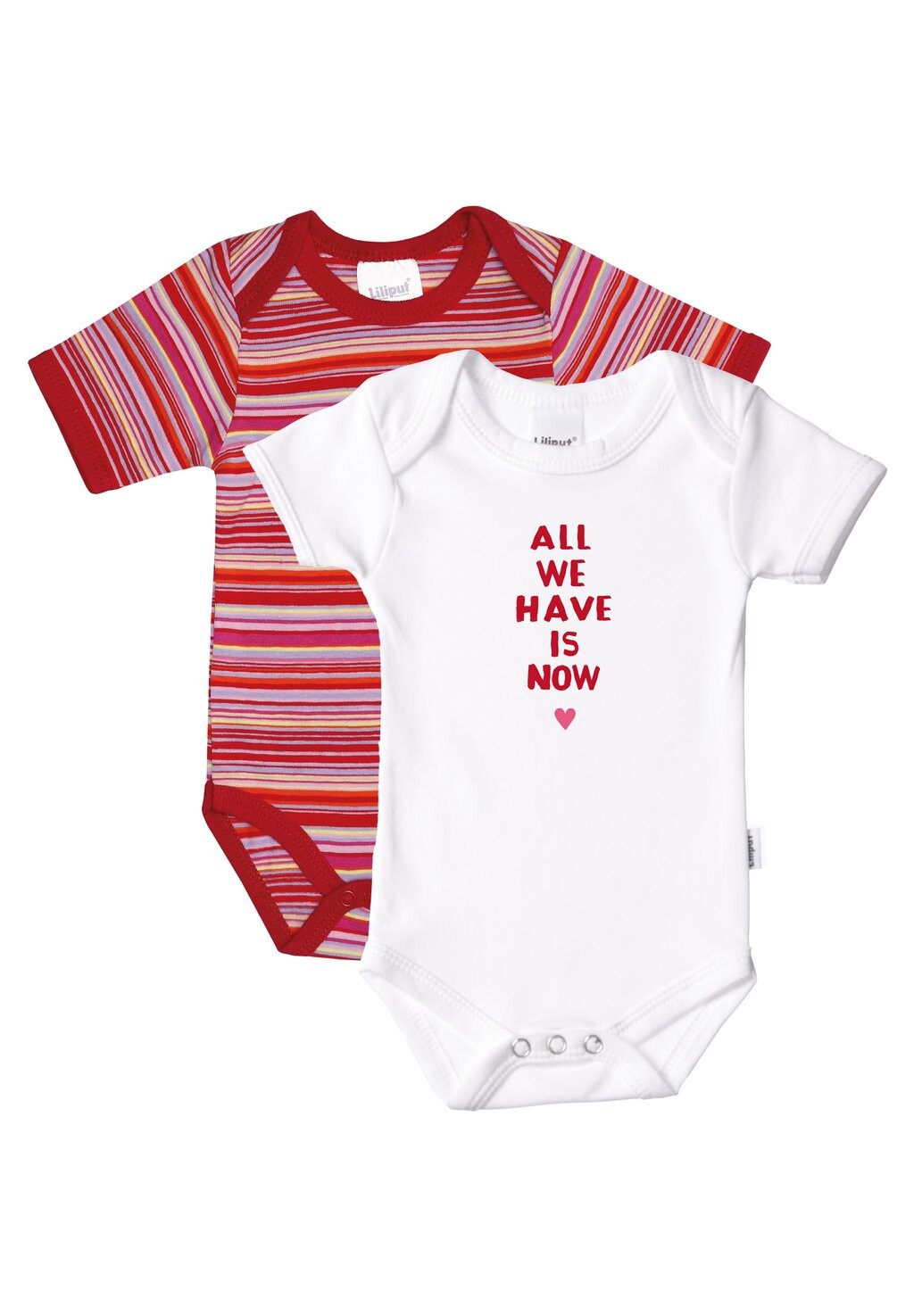 

Боди 2 PACK Liliput, цвет rot geringelt/weiß mit frontdruck
