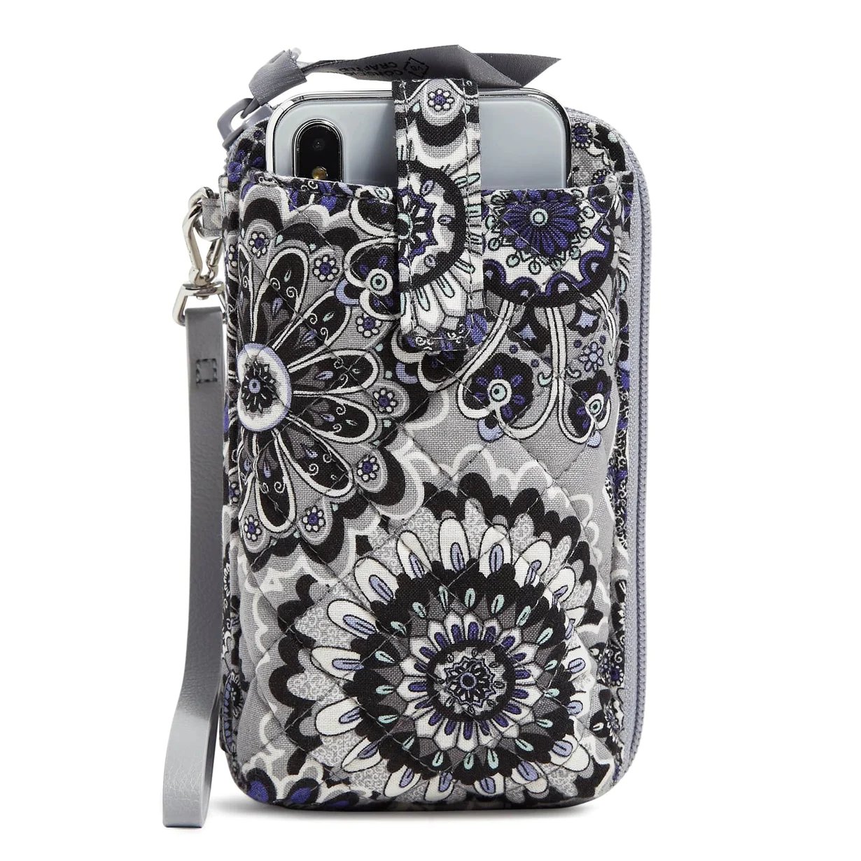 Кошелек Vera Bradley Cotton Smartphone With Rfid Protection, серый/черный replacement parts u3 lcd display ic 65730a0p for iphone 5 5s 5c 6 6 plus 6s 6s plus 7 7 plus