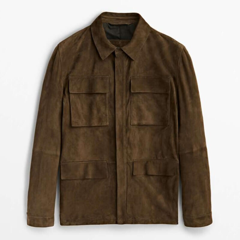 

Замшевая куртка Massimo Dutti Suede, коричневый