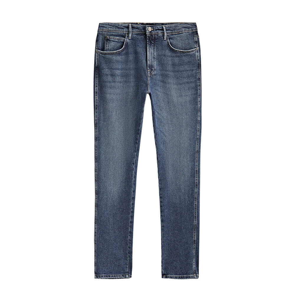 

Джинсы Massimo Dutti Tapered-Fit Stonewashed, синий