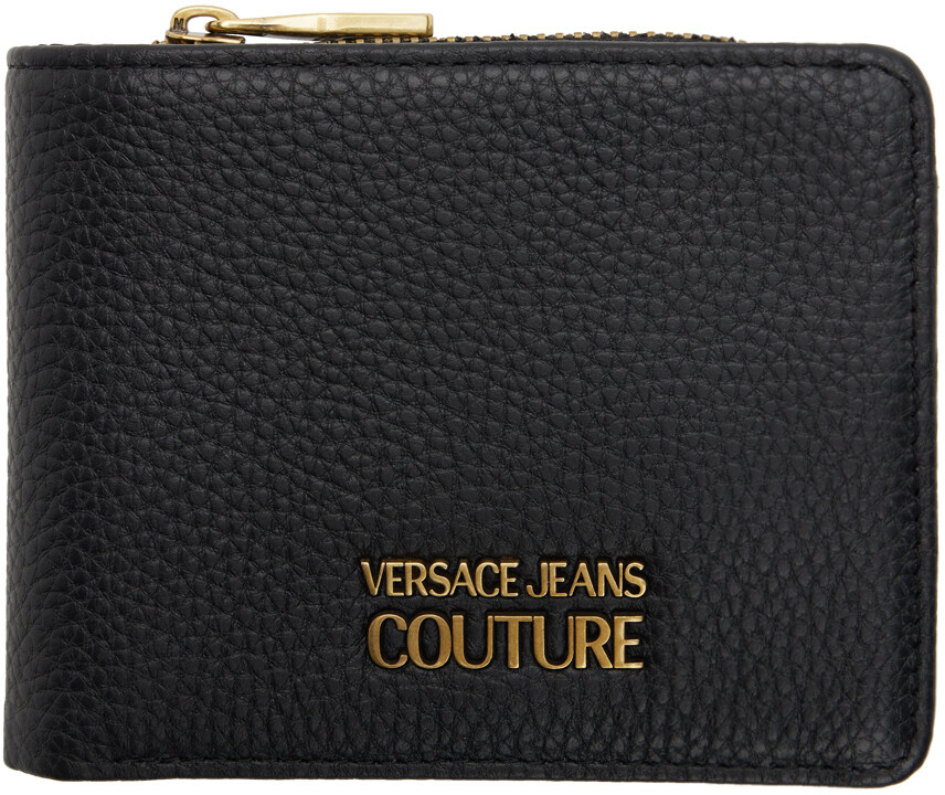 

Черный кошелек с логотипом Versace Jeans Couture